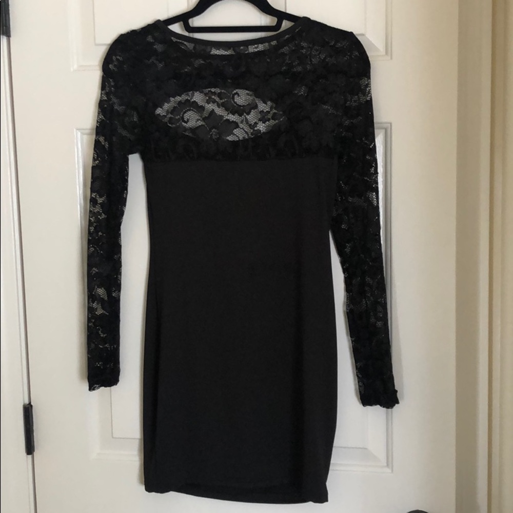 Black mini dress